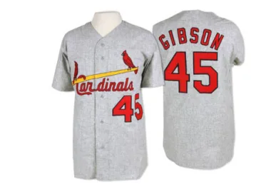 St. Louis Cardinals BOB GIBSON ‘Gibby’ #45 JERSEY Men’s Size XL Red/White