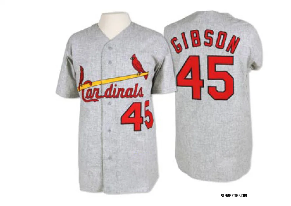 Bob Gibson St Louis Cardinals Retro Throwback Jersey Mens XL NWT 1967 Road  Gray!