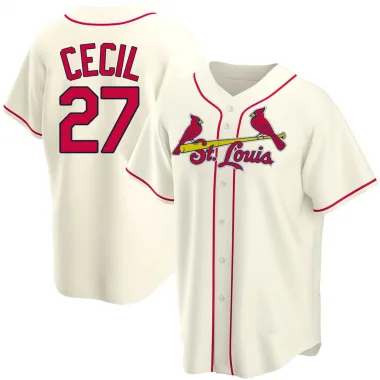 2017 St. Louis Cardinals Brett Cecil #21 Game Issued White Jersey Stars  Stripes