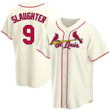 St. Louis Cardinals on X: In honor of 9 days until #OpeningDaySTL, #9 Enos  Slaughter's 1948 jersey from the #CardsMuseum collection.   / X