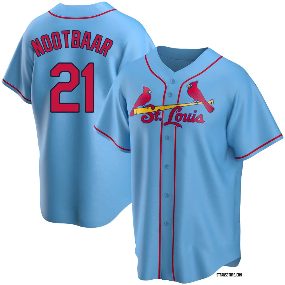 Fanatics (Nike) Lars Nootbaar St Louis Cardinals Replica Road Jersey - Light Blue, Light Blue, 100% POLYESTER, Size M, Rally House