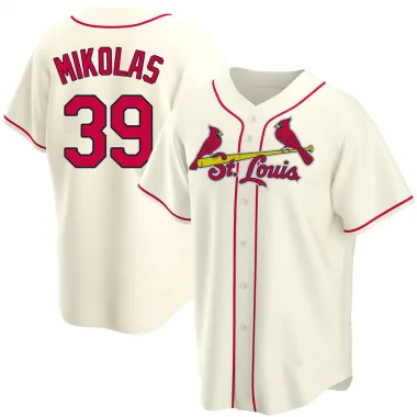 Miles Mikolas Autographed Game Used Home Alternate Jersey (PHI @ STL,  10/08/22) (Size 46)