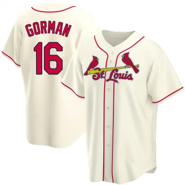 S-6XL #16 Nolan Gorman St Louis Cardinals Baseball Jersey Printed Black  Stitched