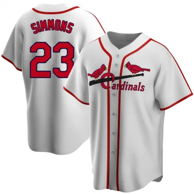 MLAM Ted Simmons Autographed HOF 2020 Cardinals White Replica Jersey