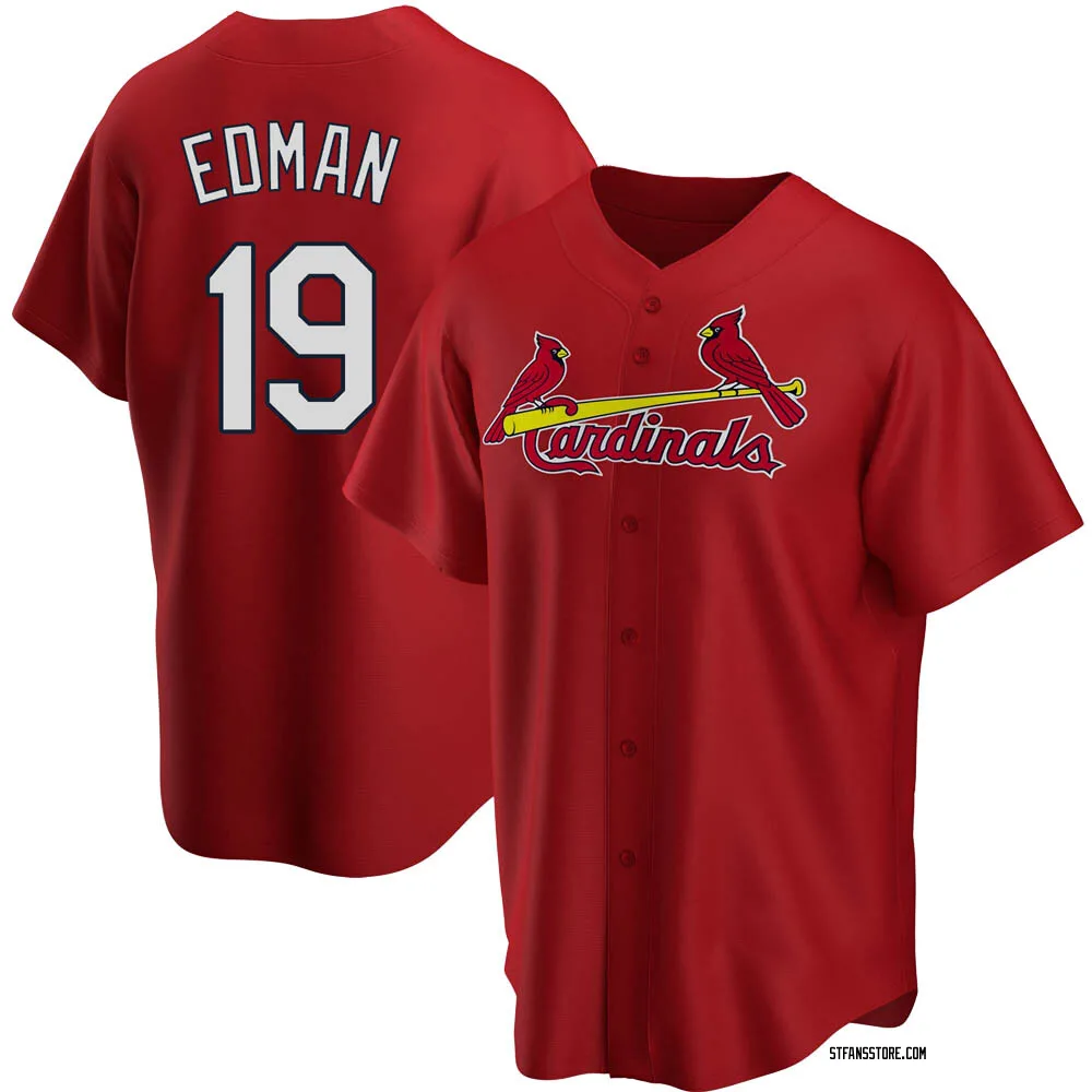 Majestic Cardinals Tommy Edman Shirt Medium Blue